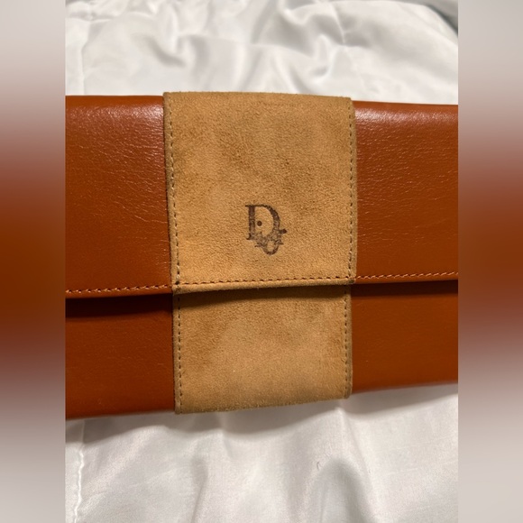 Christian Dior Brown Leather & Suede Wallet - Picture 3 of 9